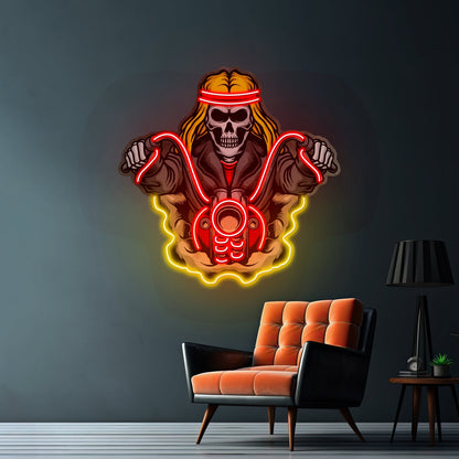 Biker Skull Led Neon Sign Light Custom Led Signs - Shineneon