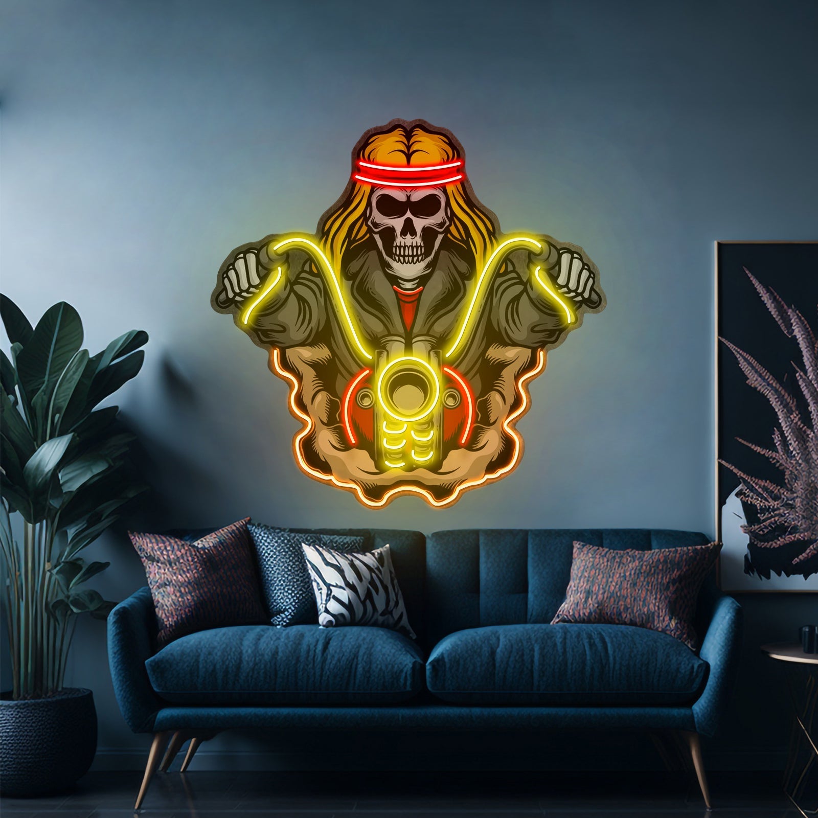 Biker Skull Led Neon Sign Light Custom Led Signs - Shineneon