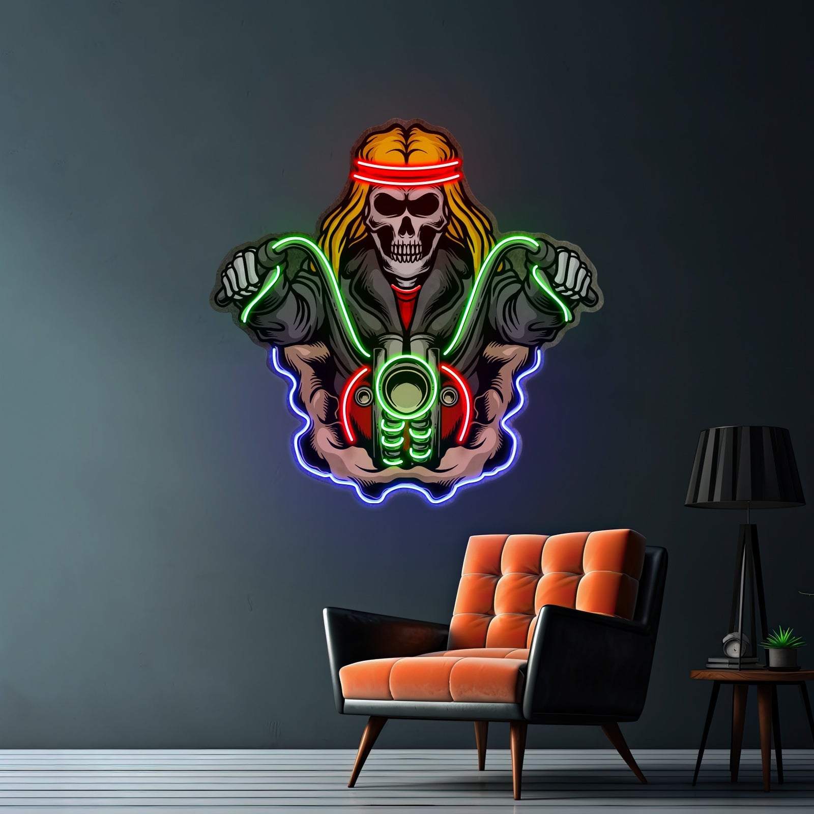 Biker Skull Led Neon Sign Light Custom Led Signs - Shineneon