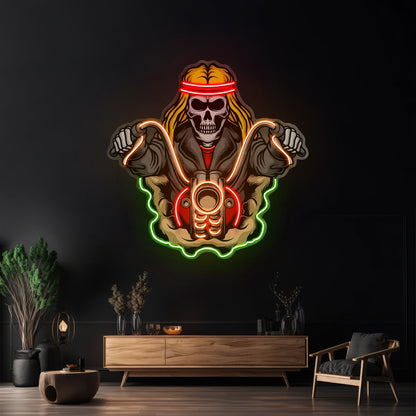 Biker Skull Led Neon Sign Light Custom Led Signs - Shineneon