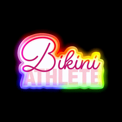 Bikini Athlete Pink Gym Fitness Led Neon Sign Rgb Color