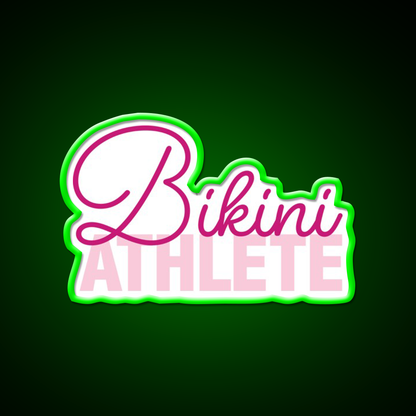 Bikini Athlete Pink Gym Fitness Led Neon Sign Rgb Color