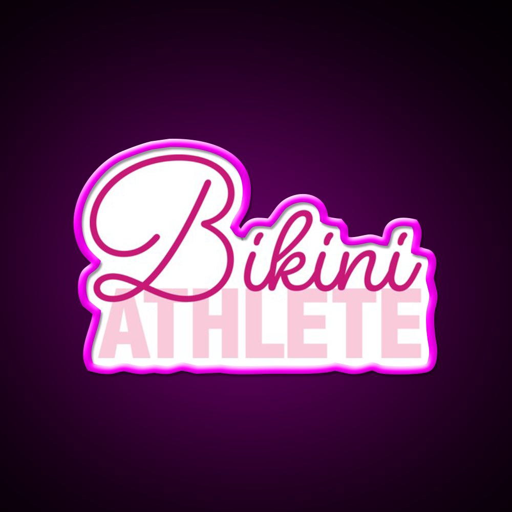 Bikini Athlete Pink Gym Fitness Led Neon Sign Rgb Color