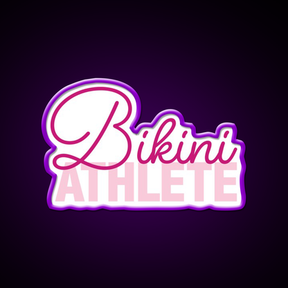 Bikini Athlete Pink Gym Fitness Led Neon Sign Rgb Color