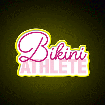 Bikini Athlete Pink Gym Fitness Led Neon Sign Rgb Color