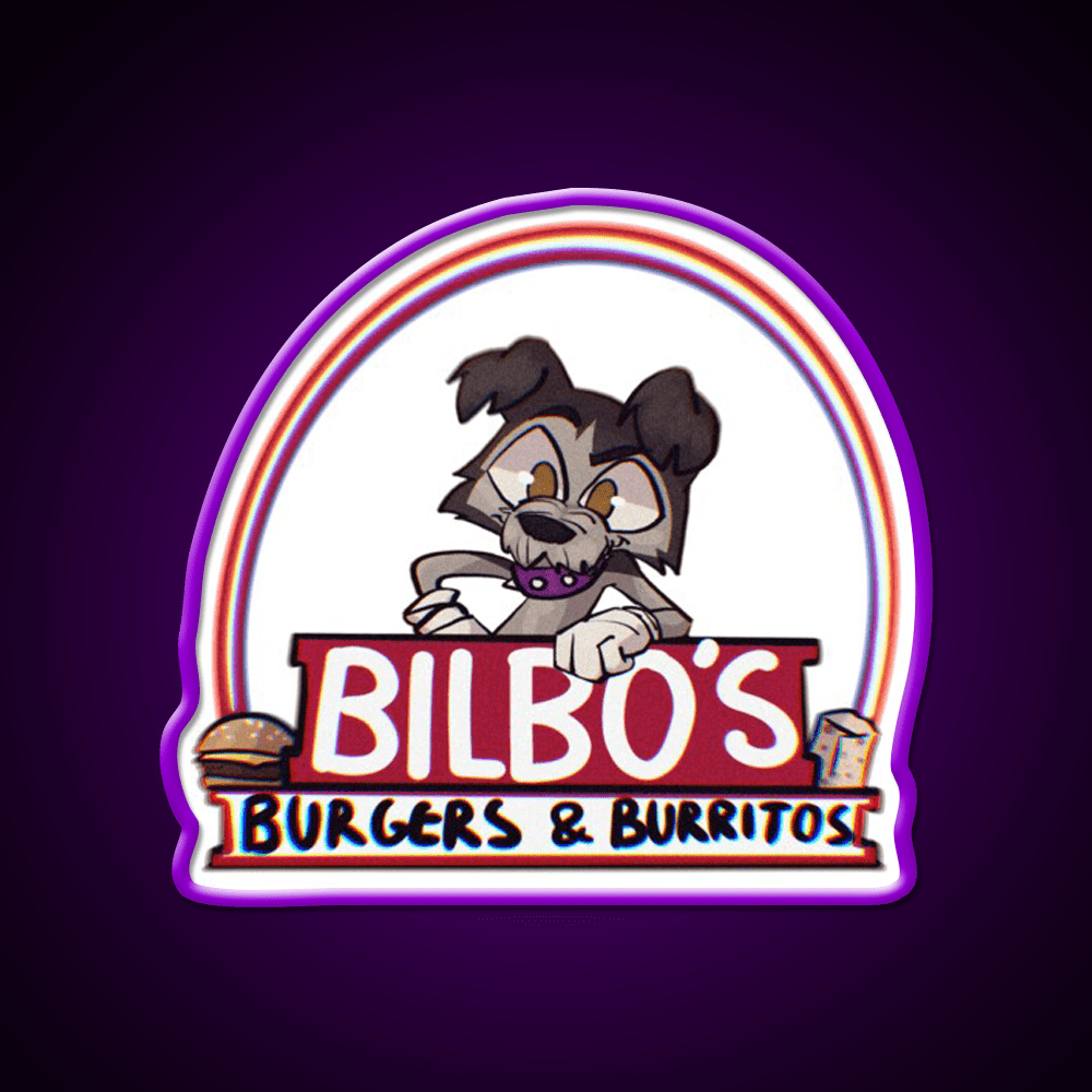 Bilbos Burgers Burritos Fast Food Led Neon Sign For Burger Place Rgb Color - Shineneon