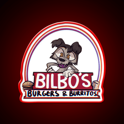 Bilbos Burgers Burritos Fast Food Led Neon Sign For Burger Place Rgb Color - Shineneon