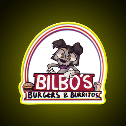 Bilbos Burgers Burritos Fast Food Led Neon Sign For Burger Place Rgb Color - Shineneon