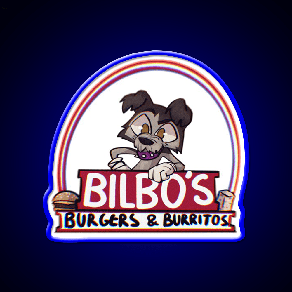 Bilbos Burgers Burritos Fast Food Led Neon Sign For Burger Place Rgb Color - Shineneon
