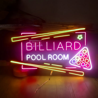 Billard Pool Room Illuminate Your Space With Neon Entertainment | Shineneon