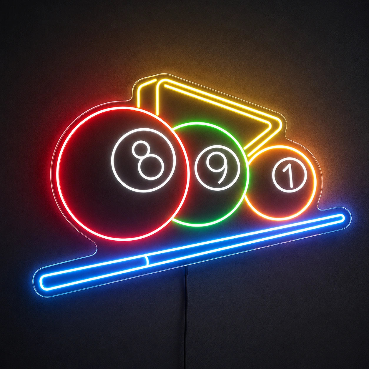 Billiard Balls Rack Neon Sign LED Neon Sign main product image