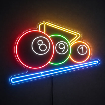 Billiard Balls Rack Neon Sign LED Neon Sign main product image