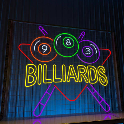 Billiard Game Led Sign Custom Billiard Neon Light | Shineneon