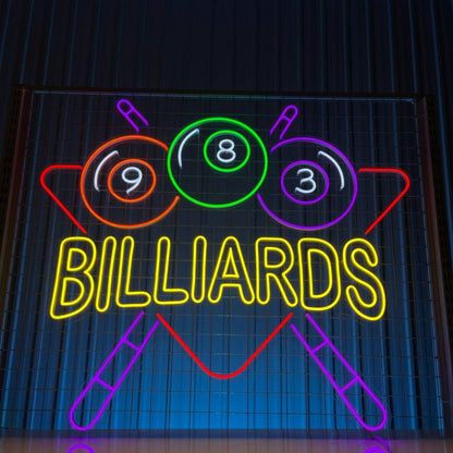 Billiard Game Led Sign Custom Billiard Neon Light - Shineneon