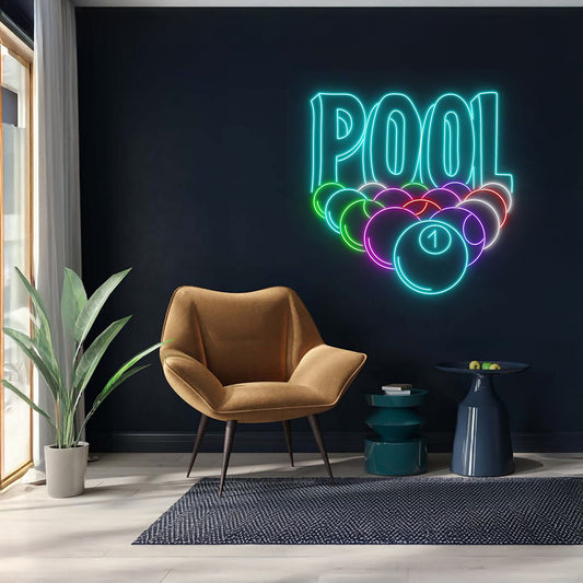 Billiard Pool Neon Sign