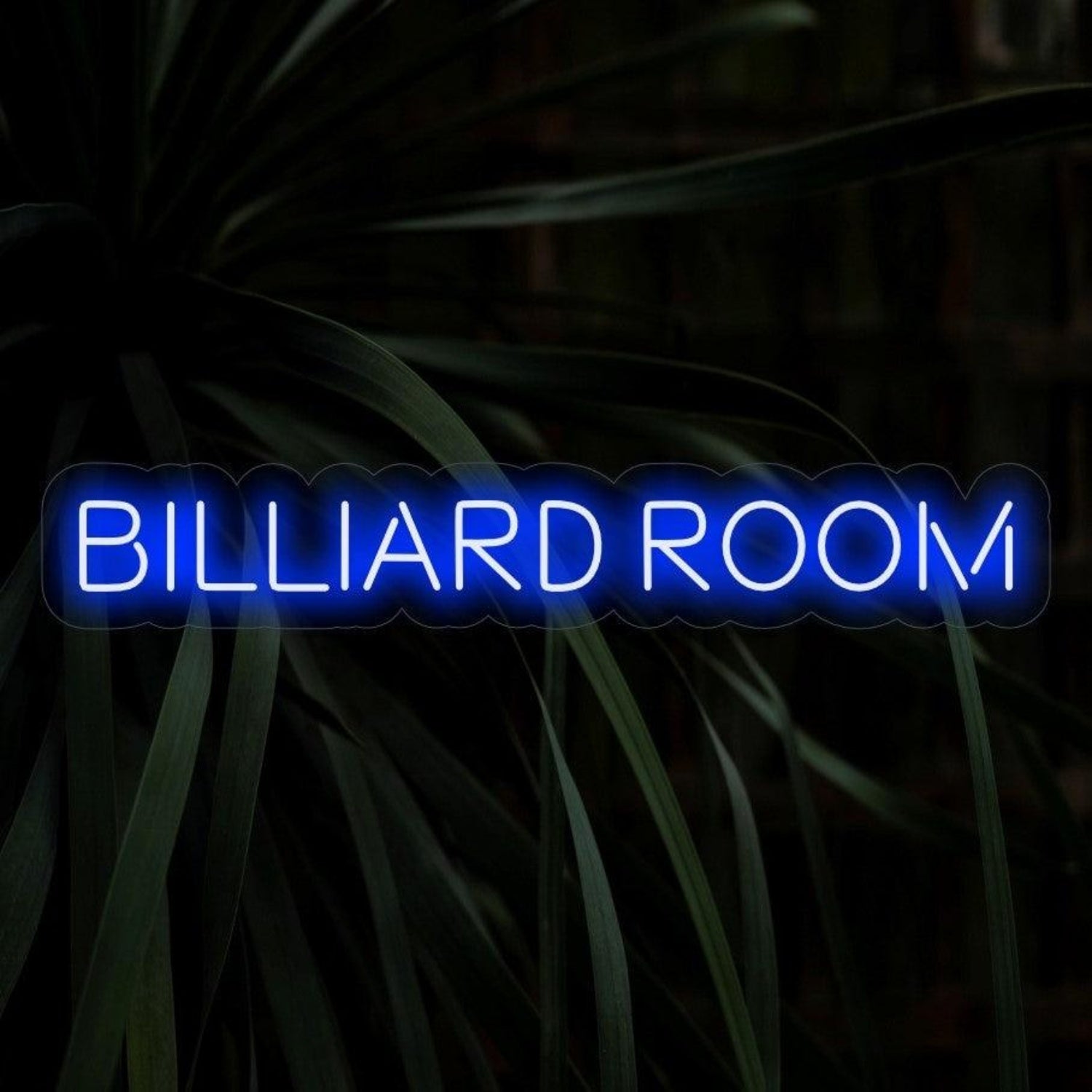 Billiard Room Blue Text And Border Led Neon Sign For Indoor Decor | Shineneon