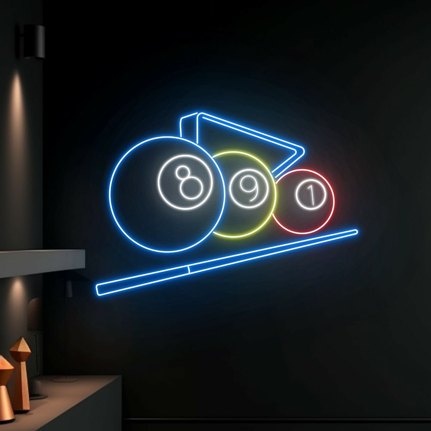 Billiard Room Sports Bar Vibrant Billiard Led Neon Sign - Shineneon