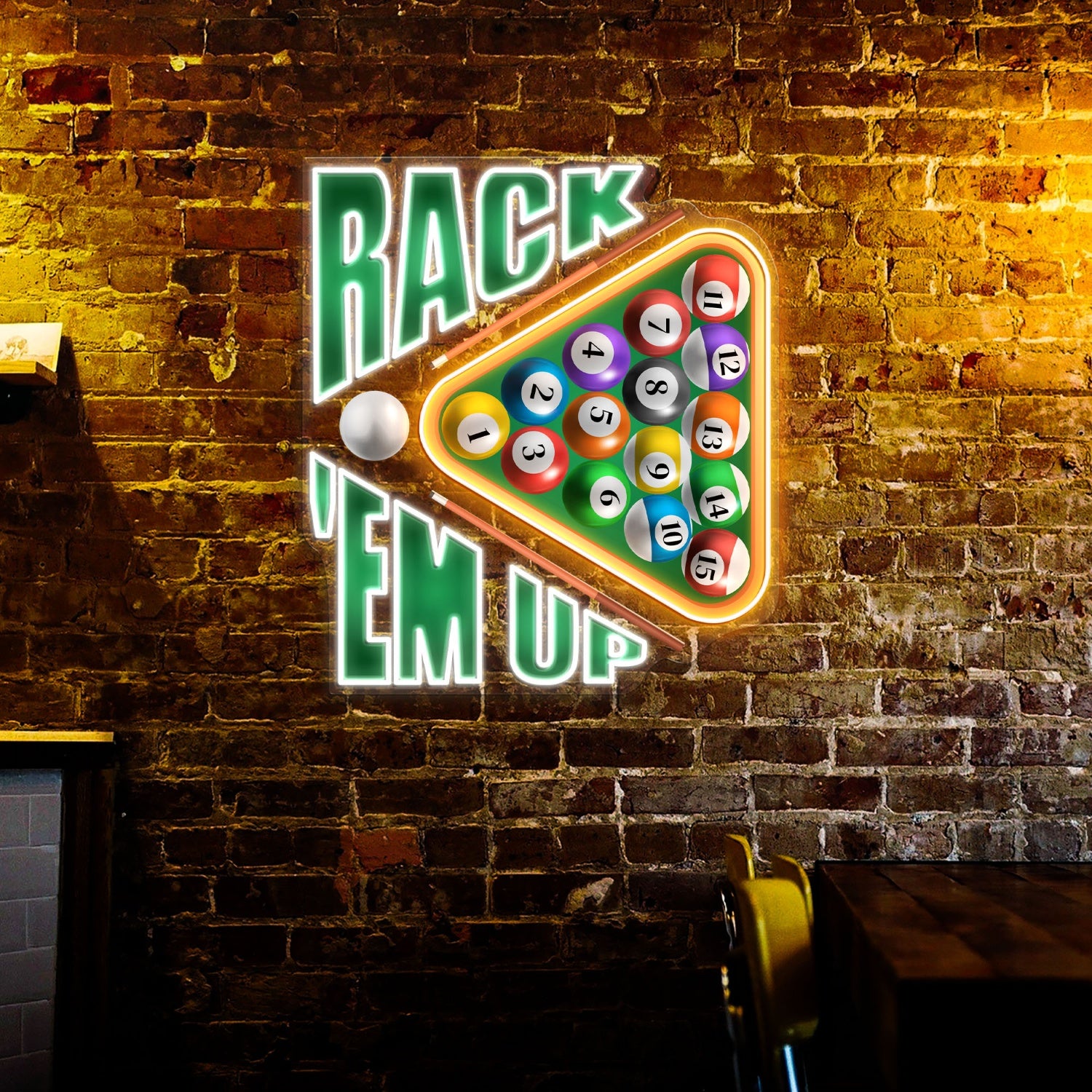 Billiards Back Emup Acrylic Led Neon Sign | Shineneon