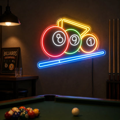 Billiards Bar Rack Neon Sign LED Neon Sign real lifestyle scene