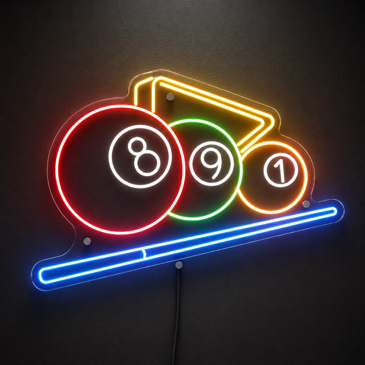 Billiards Bar Rack Neon Sign LED Neon Sign main product image