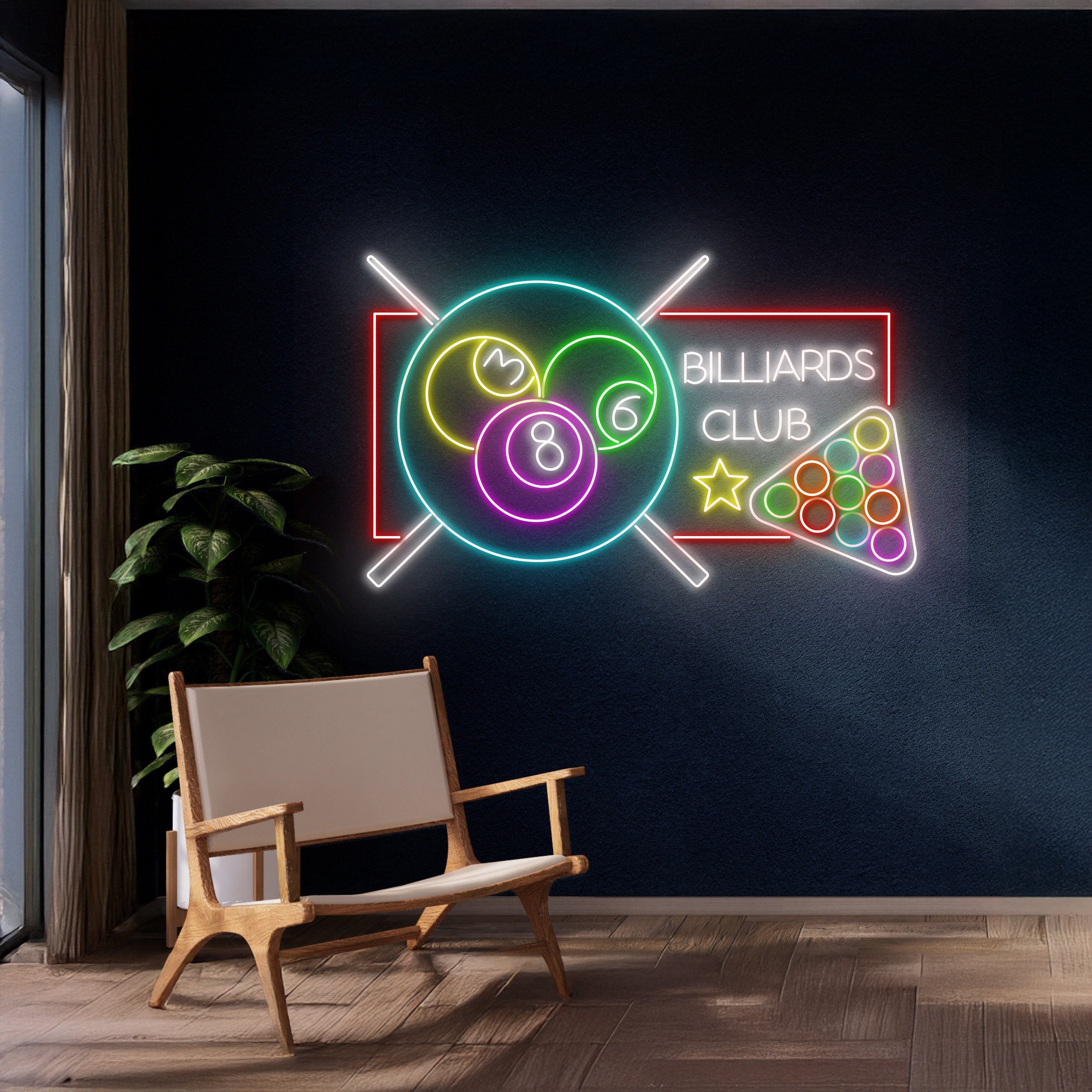 Billiards Club Led Sign Sport Game Player Gamer Room Wall Decor | Shineneon