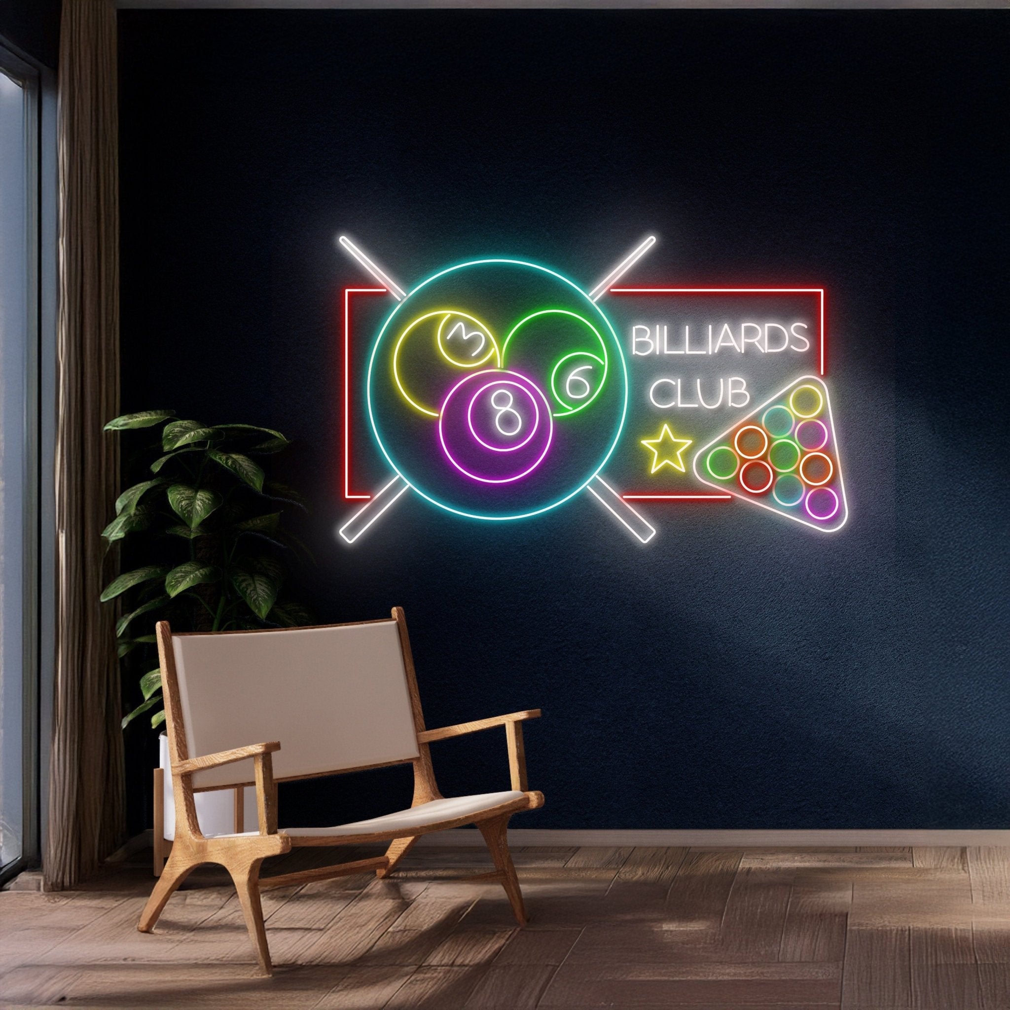 Billiards Club Led Sign Sport Game Player Gamer Room Wall Decor - Shineneon
