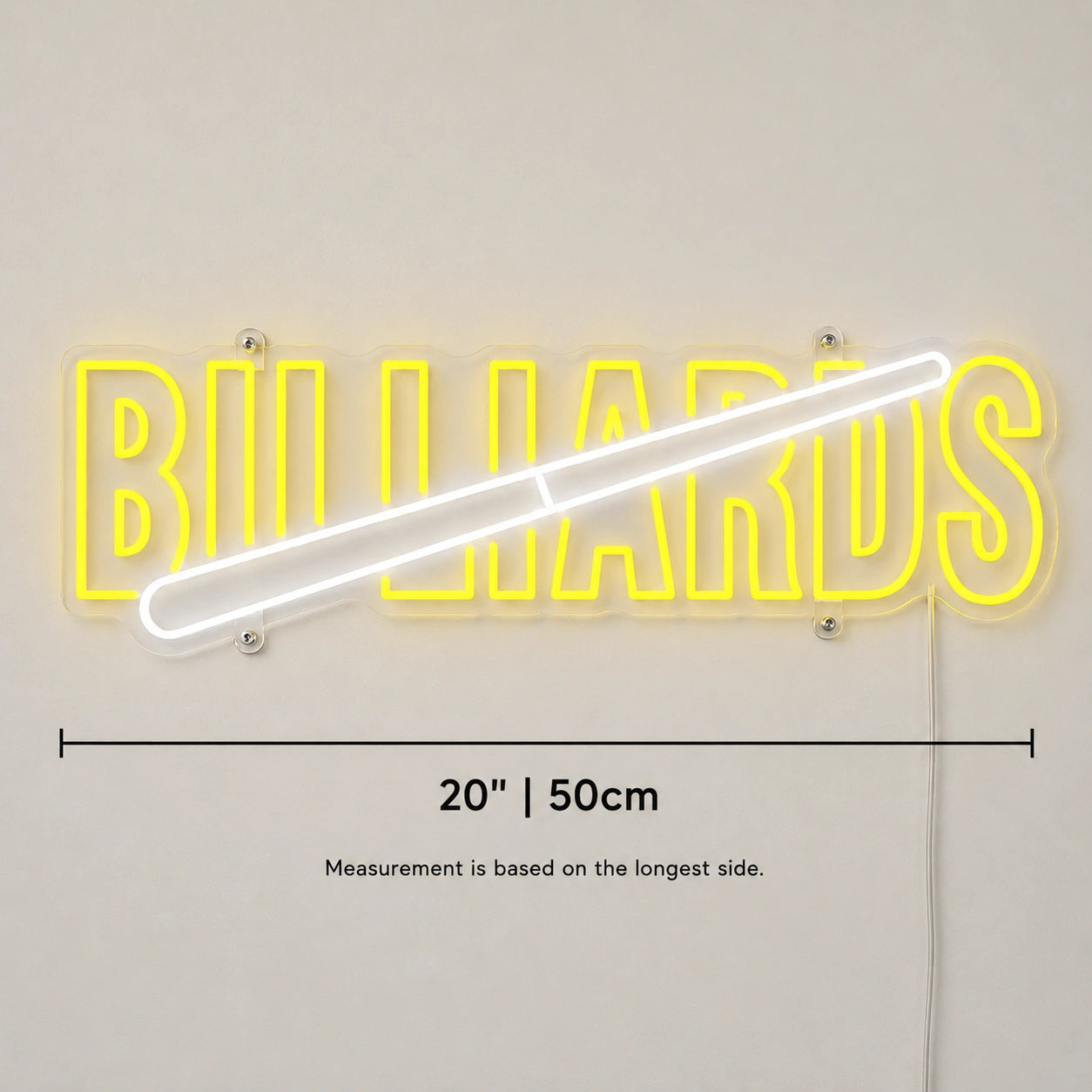 Billiards Cue Neon Sign LED Neon Sign size image