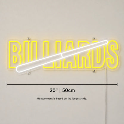 Billiards Cue Neon Sign LED Neon Sign size image