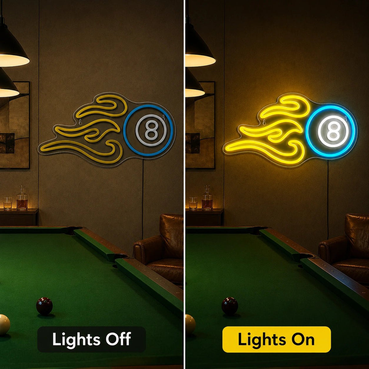 Billiards Eight Ball LED Neon Sign - Shineneon