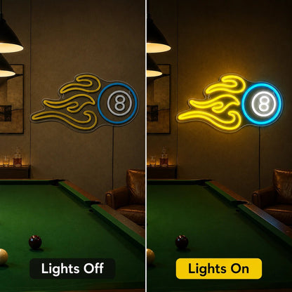 Billiards Eight Ball LED Neon Sign - Shineneon