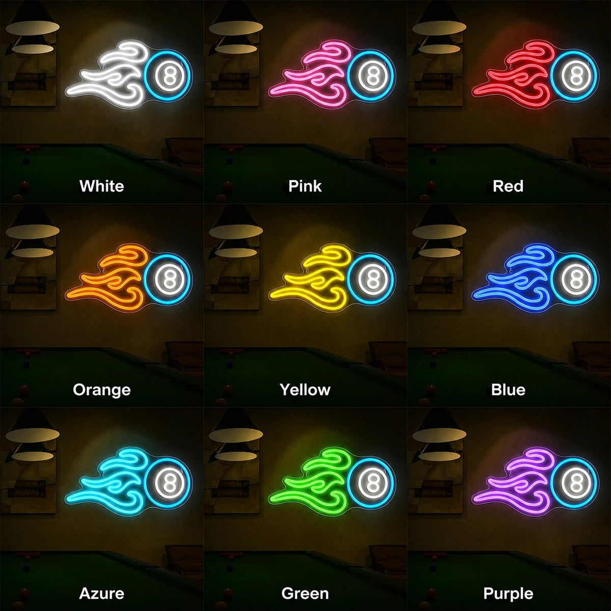 Billiards Eight Ball LED Neon Sign - Shineneon