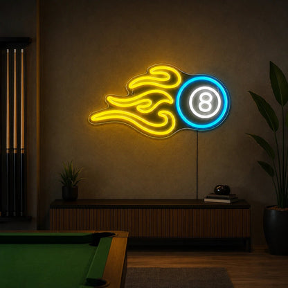 Billiards Eight Ball LED Neon Sign - Shineneon