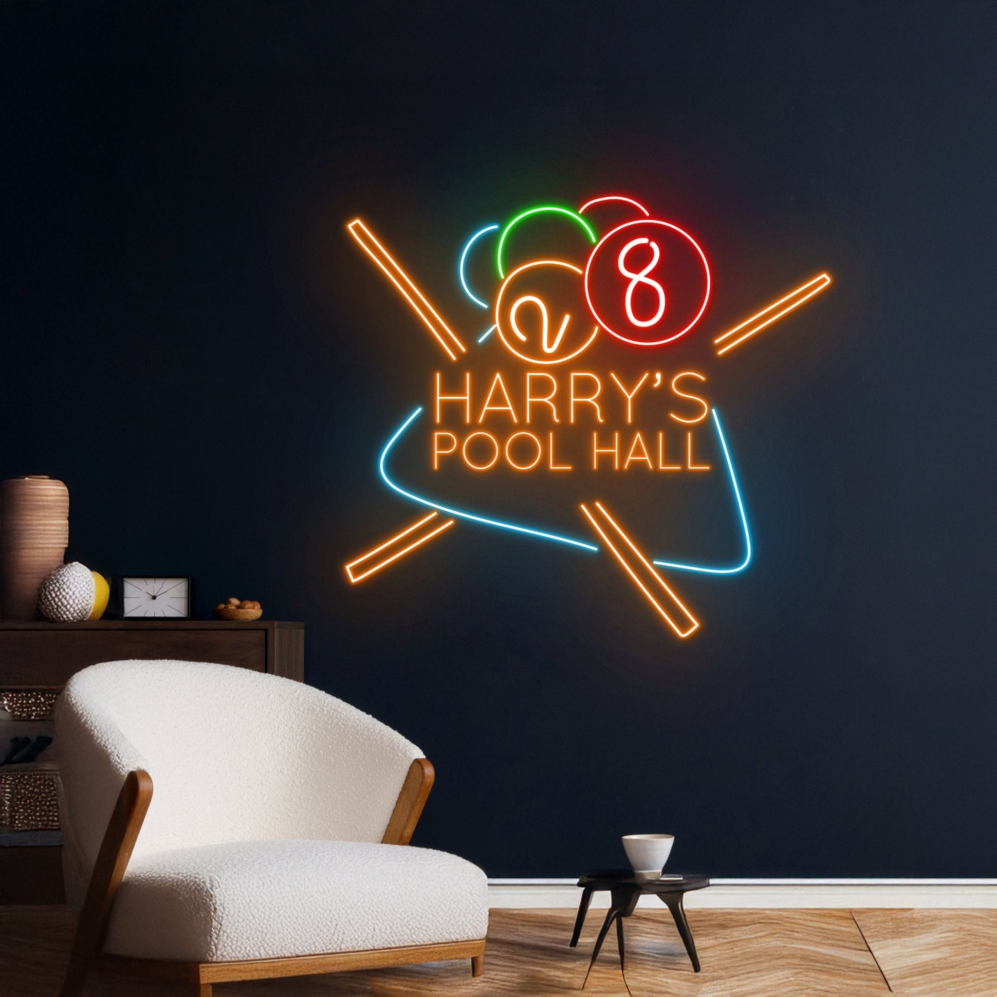 Billiards Pool Hall Led Sign - Shineneon