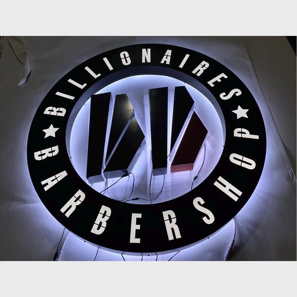 Billionaires Barber Shop 3D Backlit Channel Letters Led Light Sign - Shineneon