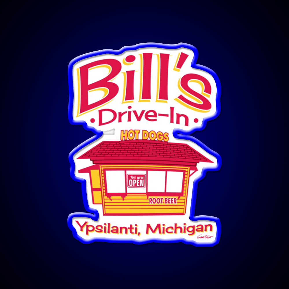 Bills Drive In Hot Dog Stand Beer Bar Decor Led Neon Sign Rgb Color - LED neon sign view 5