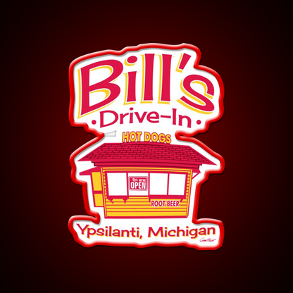 Bills Drive In Hot Dog Stand Beer Bar Decor Led Neon Sign Rgb Color - LED neon sign view 10