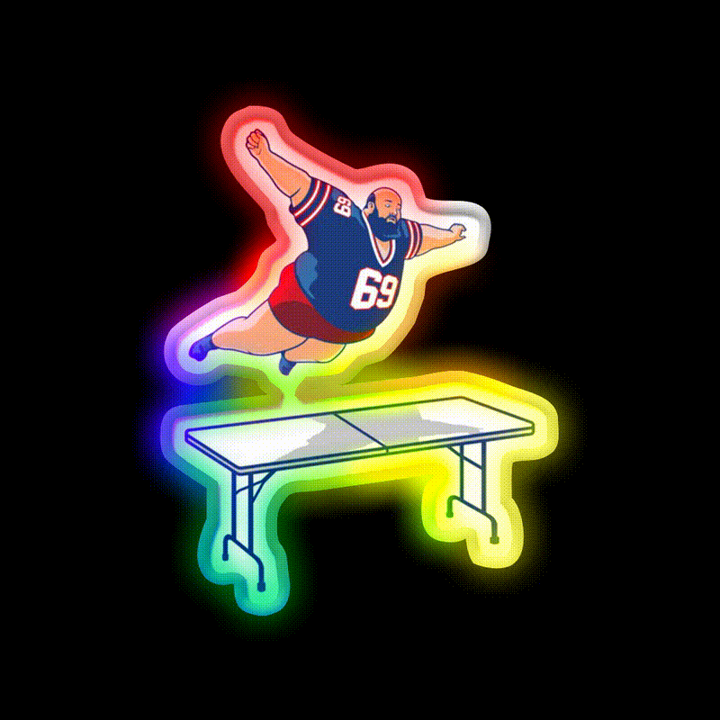 Bills Mafia Table Dive Buffalo Beer Bar Decor Led Neon Sign Rgb Color - LED neon sign close-up detail