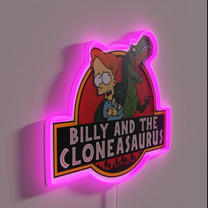 Billy And The Cloneasaurus Rgb Led Neon Sign - LED neon sign close-up detail