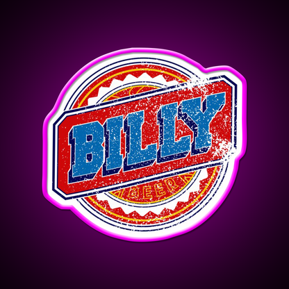 Billy Beer Bar Decor Led Neon Sign Rgb Color - Neon sign mounted on wall in room