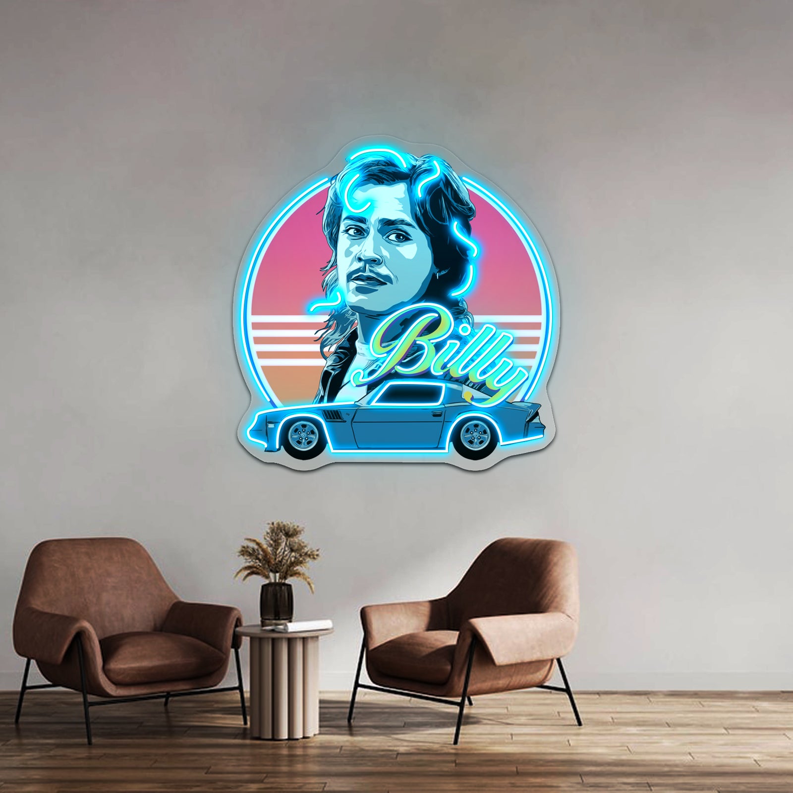 Billy Hargrove Stranger Things 80s Style Artwork Led Neon Sign