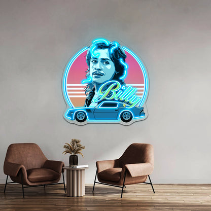 Billy Hargrove Stranger Things 80s Style Artwork Led Neon Sign