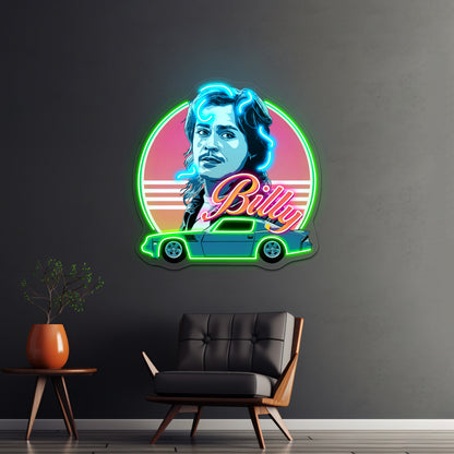 Billy Hargrove Stranger Things 80s Style Artwork Led Neon Sign