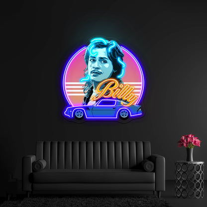 Billy Hargrove Stranger Things 80s Style Artwork Led Neon Sign