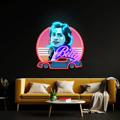 Billy Hargrove Stranger Things 80s Style Artwork Led Neon Sign