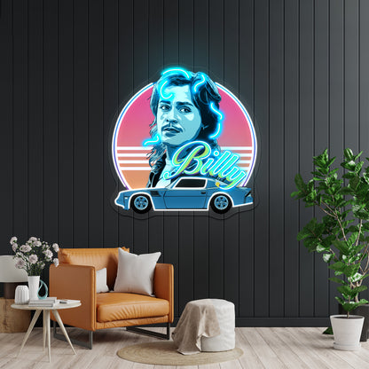 Billy Hargrove Stranger Things 80s Style Artwork Led Neon Sign