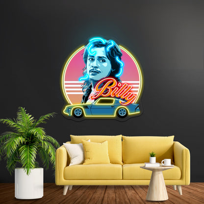 Billy Hargrove Stranger Things 80s Style Artwork Led Neon Sign