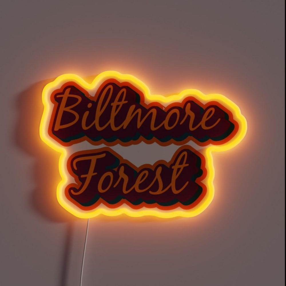 Biltmore Forest Nc Asheville Wnc Rgb Led Neon Sign - Custom LED neon sign front view
