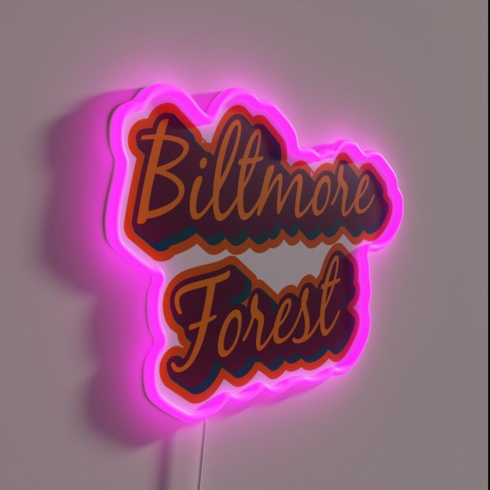 Biltmore Forest Nc Asheville Wnc Rgb Led Neon Sign - LED neon sign close-up detail