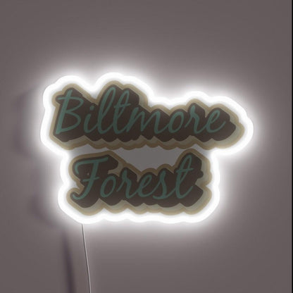 Biltmore Forest North Carolina Asheville Wnc Rgb Led Neon Sign - Custom LED neon sign front view