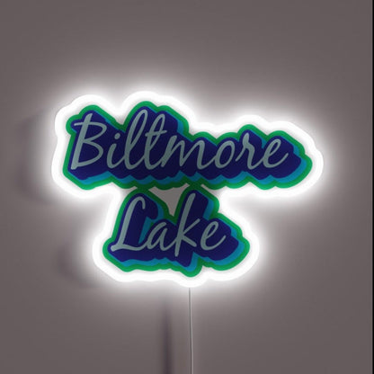 Biltmore Lake Nc Asheville Wnc Rgb Led Neon Sign - Custom LED neon sign front view